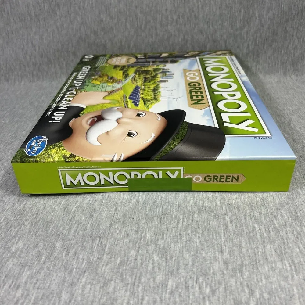 Hasbro Monopoly Go Green Edition Board Game - Picture 4 of 10
